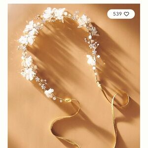 Twigs & Honey Dreamy Crystal Burst and Silk Blossom Bridal Crown